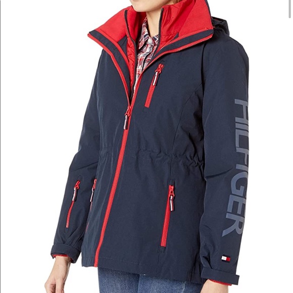 tommy jeans red coat